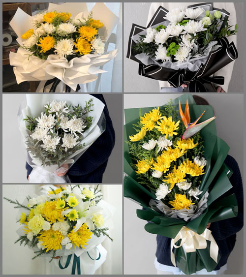 陕西咸阳市永寿县监军街道干堡村白事花束代送